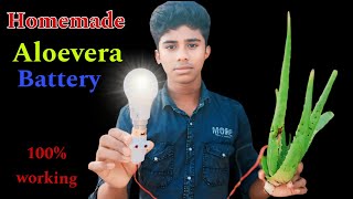 How to make aloe vera battery how to make rechargeable battery how to make lead acid battery💥😱 [upl. by Silvers35]