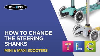 How to change the steering shanks on Mini and Maxi Micro Scooters  Micro Scooters UK [upl. by Akemet]