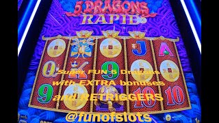 Super FUN 5 Dragons with many EXTRA bonuses and RETRIGGERS [upl. by Salim]