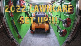 2022 LAWNCARE ENCLOSED 6X12 TRAILER SET UP [upl. by Dlared]