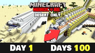 I Survived 100 Days ONLY DESERT with CRASHED AIRCRAFT in Minecraft Hardmode  in Hindi [upl. by Ysnap239]