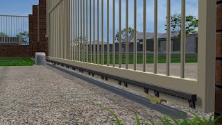 Install sliding driveway gates that run on a track [upl. by Karlin]