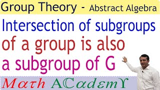 Intersection of subgroup of a group is also a group  Group Theory  Abstract Algebra [upl. by Agarhs]