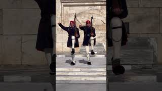 Evzones at the changing of the guards ceremony shorts evzones elitesoldiers greece [upl. by Mendes973]