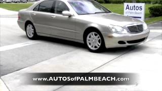 2003 MercedesBenz S500 Desert Silver Metallic Autos of Palm Beach A2819 [upl. by Edlun]