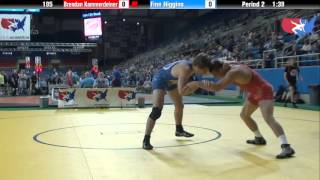 Fargo 2012 195 Round 1 Brendan Kammerdeiner Virginia vs Finn Higgins Oklahoma [upl. by Olsewski]