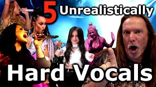 5 Unrealistically Hard Vocals To Sing  Vocal Coach Reaction  Ken Tamplin [upl. by Aerda]