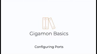 Gigamon Basics Configuring Ports [upl. by Asirap776]