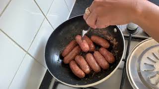 How To Cook Longganisa Filipino Sausage Without Using Oil [upl. by Norrab]