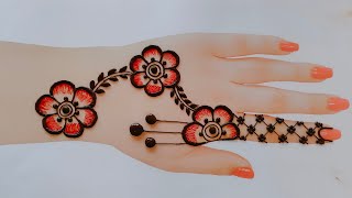 Back Hand Mehndi Designs Simple arabic  New Easy Mehndi Designs  Beautiful Easy Mehndi Design 2023 [upl. by Hazard910]