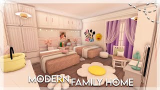 Bloxburg 40k Modern Family House Build  1 Story   bloxburg build  bloxburg speed build [upl. by Ahsataj]