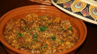 Tagine de Boulettes de Viande amp Riz Meatball amp Rice Tagine  طاجين الكفتة [upl. by Shawna]