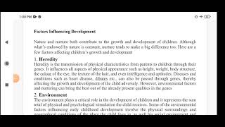 Factors Affecting Human growth and Development [upl. by Eidoj422]