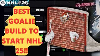 THE GOATED GOALIE BUILD OF EASHL NHL 25 WORLD OF CHEL BRICK WALL GOALIE BUILD [upl. by Arrio]