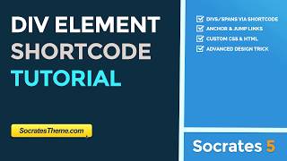 Div Element Shortcode For Any Tag Class or ID [upl. by Galan997]