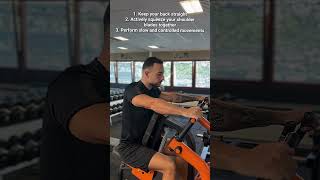 Scapula rowing at the machine tutorial FDLC gym motivation coaching [upl. by Haidabej939]