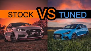 I30 N 400HP Onboard 100200 Stock VS Tuned [upl. by Laurent]