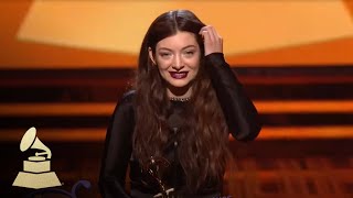 Lorde Wins Best Pop Solo Performance  GRAMMYs [upl. by Luciana]