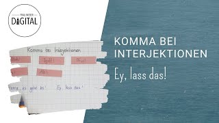 Komma bei Interjektionen  schnell erklärt [upl. by Osmund8]