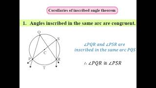 Corollaries based on Inscribed angle theoremshorts Musicwwwbensoundcom [upl. by Masha]