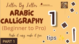 Learn arabic calligraphy at home for beginners Tutorial 1 nuqaat tips and ا [upl. by Delp]