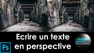 PHOTOSHOP TECHNICS   Ecrire un texte en suivant une perspective [upl. by Nazar497]