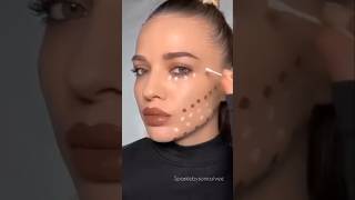 Trying New dot Contouring hack 😱 contour shorts makeup [upl. by Nosae]