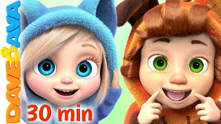 🕺Head Shoulders Knees and Toes  More Nursery Rhymes amp Kids songs  Dave and Ava 🕺 [upl. by Airyk304]