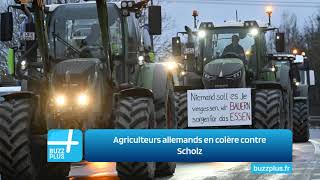 Agriculteurs allemands en colère contre Scholz [upl. by Berry]