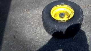 Seating Bead On Small Mower Tire John Deere STX38 [upl. by Mohamed]