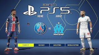 FIFA 21 PS5 FC PSG  OLYMPIQUE DE MARSEILLE  MOD Ultimate Difficulty Career Mode HDR Next Gen [upl. by Gayle]