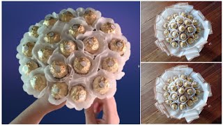 Ferrero rocher chocolate bouquet diybouquet giftideas chocolatebouquet [upl. by Wein]