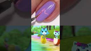 I LOVE this Gabby Cat nail art 🌈  GABBYS DOLLHOUSE [upl. by Albertina]