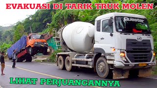 EVAKUASI TRUK FUSO JEMPING‼️DI TARIK TRUK QUESTER DI TANJAKAN CIBEKA SAMPAI ATAS [upl. by Nodyarg]