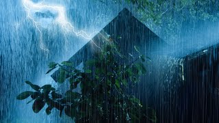 ⚡ Powerful Thunderstorm Rain Sounds for Sleeping  Strong Rain amp Very Heavy Thunder on Stormy Night [upl. by Margarita]