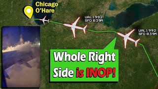 United B7379 MAX HYDRAULIC LEAK in Flight  Emergency Divert to OHare [upl. by Valeta]