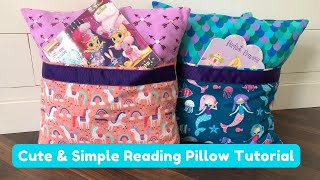 Cute amp Simple Reading Pillow Sewing Tutorial  DIY Pocket Pillow [upl. by Luane312]