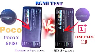 OnePlus 11r vs poco x6 pro BGMI test 90 fps  heating and battery test  shocking results 😨 [upl. by Esteban315]