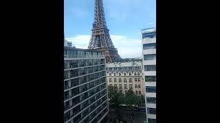 Breathtaking Eiffel Tower View from Pullman Tour Eiffel Hotel  Paris paris pullmanhotel [upl. by Eanod]