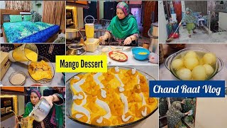 Bakra Eid Ki Tayyariquot Chand Raat Vlog  Mango Dessert Recipe🥭  Cooking with Shabana ❤️ [upl. by Ahsilrak37]