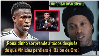 ¡No se esperaría lo que dijo Ronaldinho después de que Vinicius perdiera el Balón de Oro ante Rordi [upl. by Pharaoh]