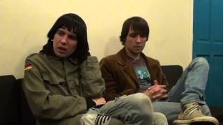 INTERVIEW The Cribs  Norwich Waterfront  24102012 [upl. by Aredna]