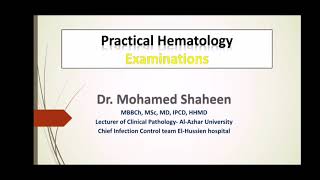 Practical Hematology  01  How to examine [upl. by Lodhia]