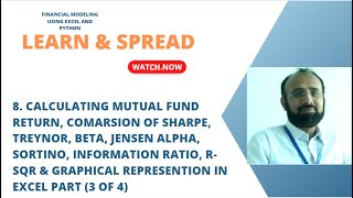 calculating Mutual Fund Return comparison of Sharpe Treynor Jensen Alpha Sortino Inform Graph [upl. by Adimra]