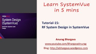 Tutorial15 Intro to RF System Design in SystemVue [upl. by Mitinger]