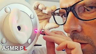 ASMR PL Inspekcja uszu czyszczenie i laserowa korekcja słuchu [upl. by Merritt]