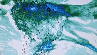 Distribuição de chuvas até 16mar2024  Tempo e Clima [upl. by Jasisa]