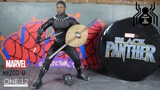 Mezco Toyz One12 Collective BLACK PANTHER Movie Figure Review [upl. by Dulsea]