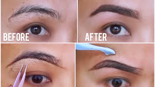 How to pluck your brows the right way  At Home Eyebrow Routine titiscorner [upl. by Carilla]