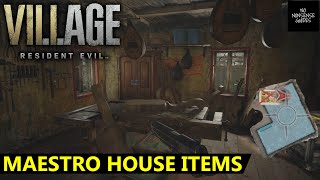 Resident Evil Village Maestro House Items  All Locations  Where To Find Last Missing Item [upl. by Rennie]